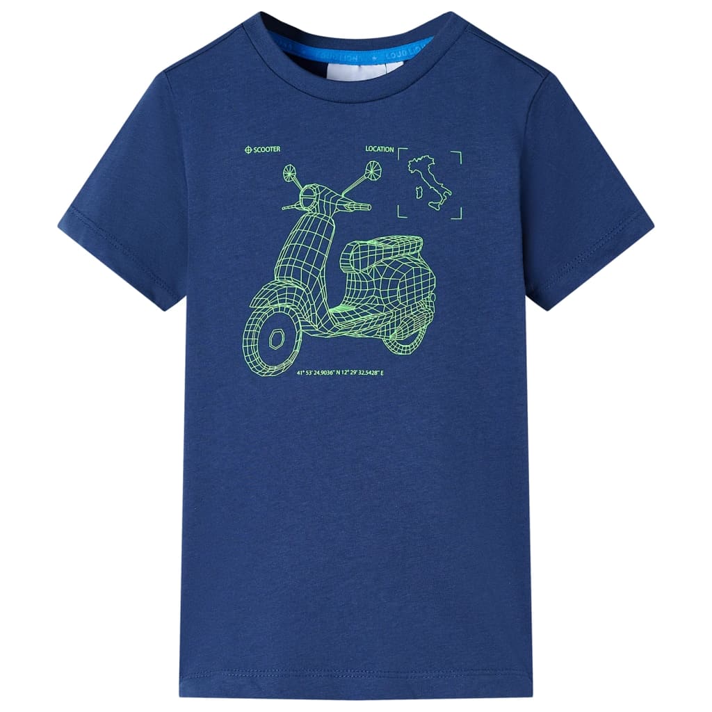 Kindershirt 116 donkerblauw 116