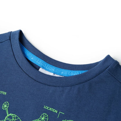 Kindershirt 116 donkerblauw 116