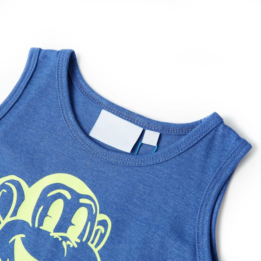 Kindertopje 92 gemêleerd blauw Blauw