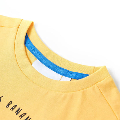Kindershirt 92 lichtokerkleurig Oker