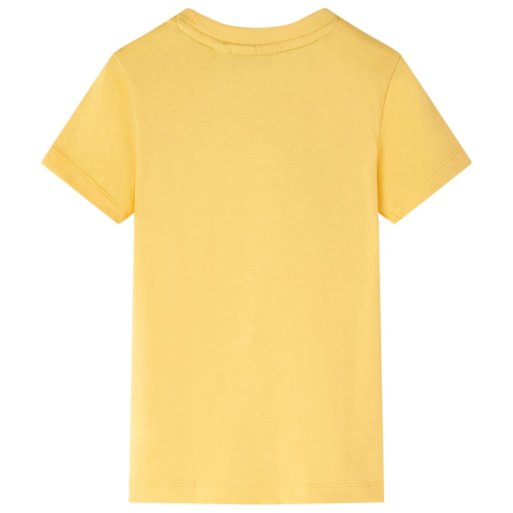 Kindershirt 104 lichtokerkleurig Oker