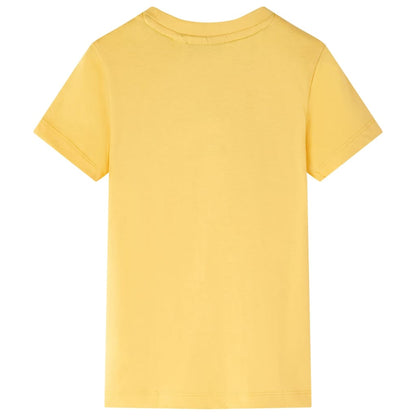 Kindershirt 104 lichtokerkleurig Oker