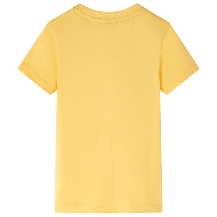 Kindershirt 104 lichtokerkleurig Oker