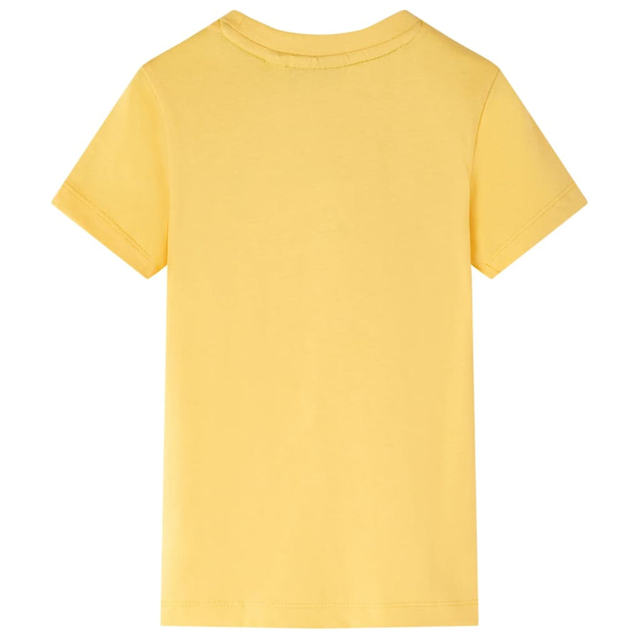 Kindershirt 116 lichtokerkleurig Oker