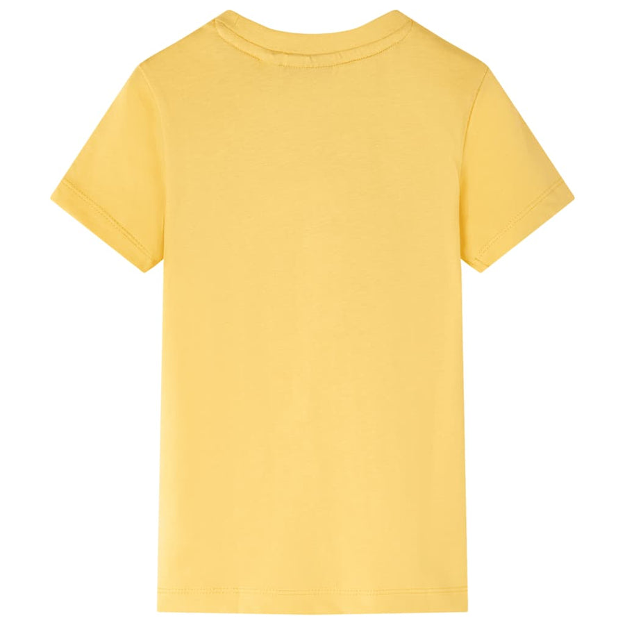 Kindershirt 128 lichtokerkleurig Oker