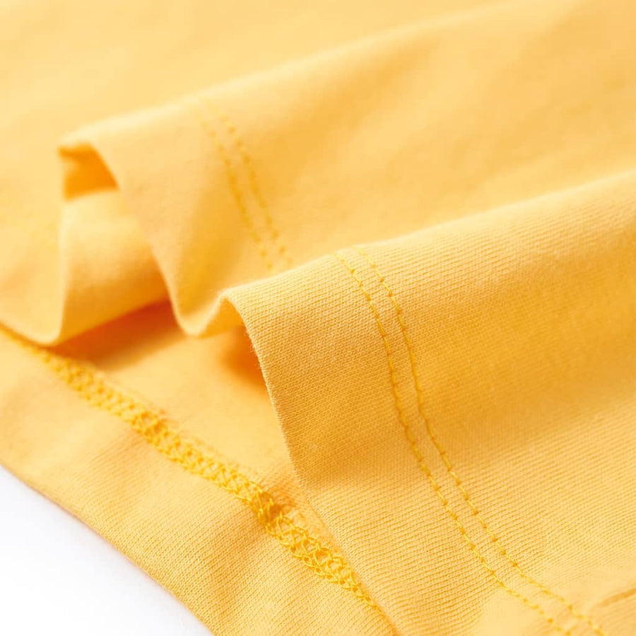 Kindershirt 128 lichtokerkleurig Oker