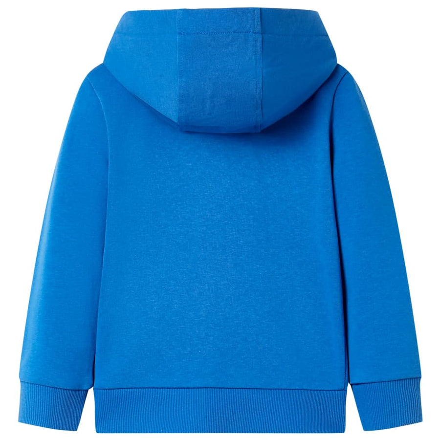 Kindervest met capuchon en rits 92 blauw Blauw 92
