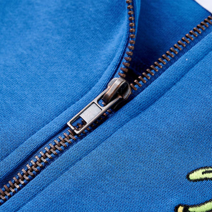 Kindervest met capuchon en rits 92 blauw Blauw 92