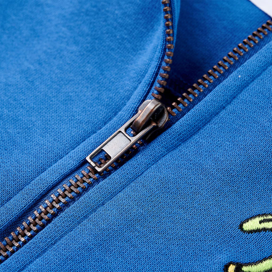 Kindervest met capuchon en rits 92 blauw Blauw 92