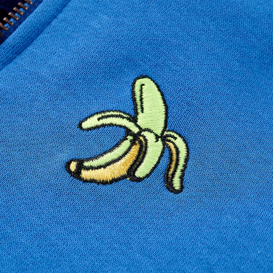 Kindervest met capuchon en rits 92 blauw Blauw 92