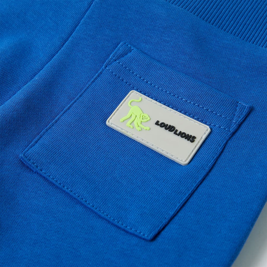 Kindershort met trekkoord 104 blauw Blauw 104
