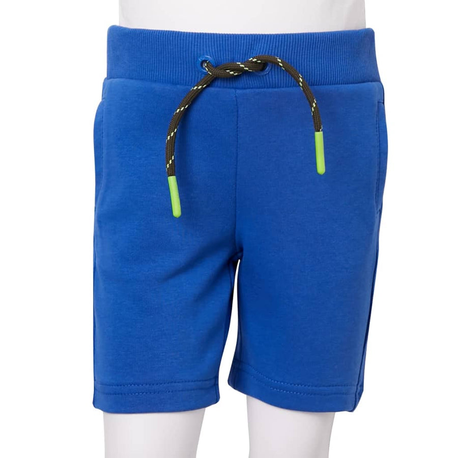 Kindershort met trekkoord 104 blauw Blauw 104
