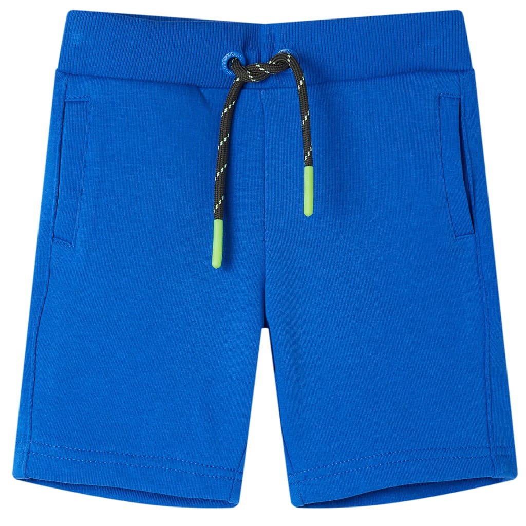 Kindershort met trekkoord 140 blauw Blauw