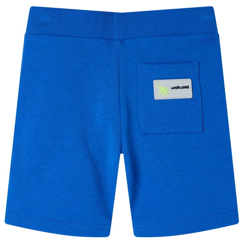 Kindershort met trekkoord 140 blauw Blauw