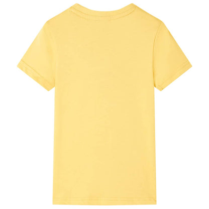 Kindershirt 104 lichtokerkleurig Oker