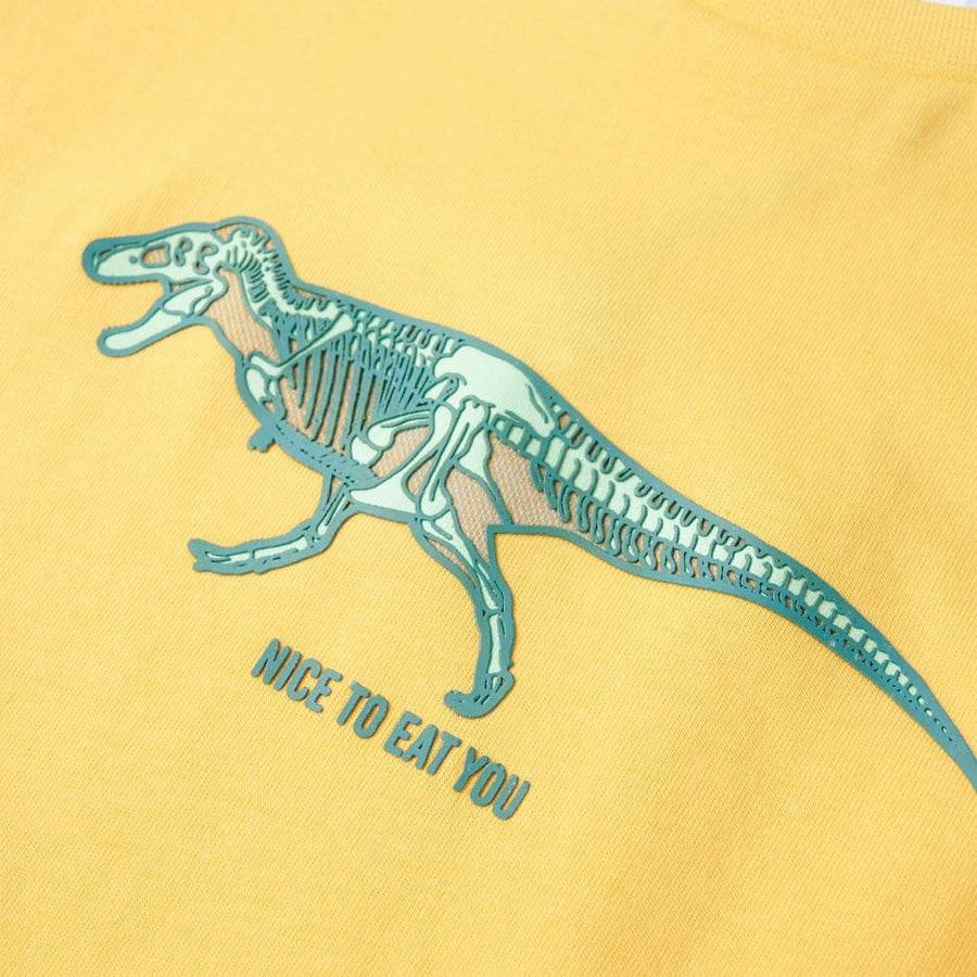 Kindershirt 104 lichtokerkleurig Oker