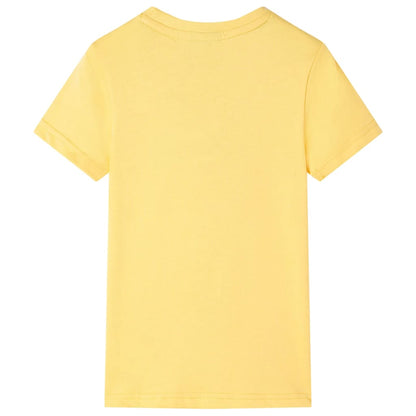 Kindershirt 128 lichtokerkleurig Oker