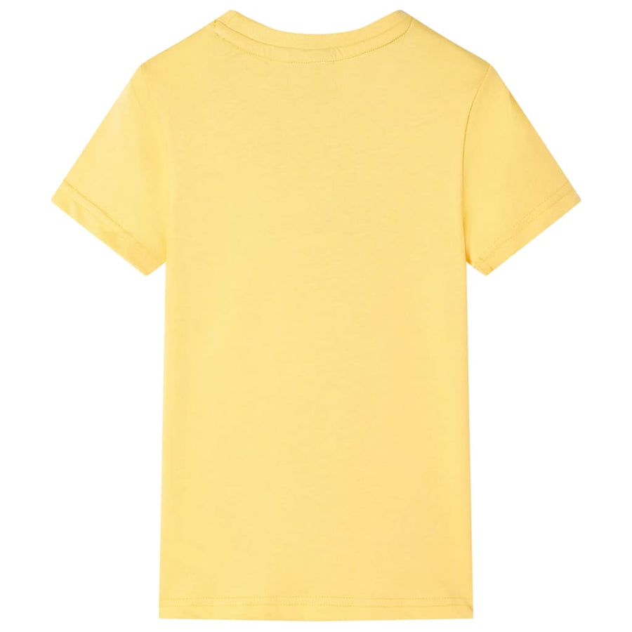 Kindershirt 128 lichtokerkleurig Oker