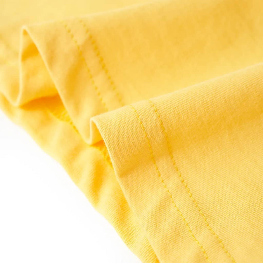 Kindershirt 128 lichtokerkleurig Oker
