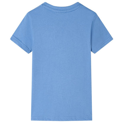 Kindershirt 104 middelblauw Blauw