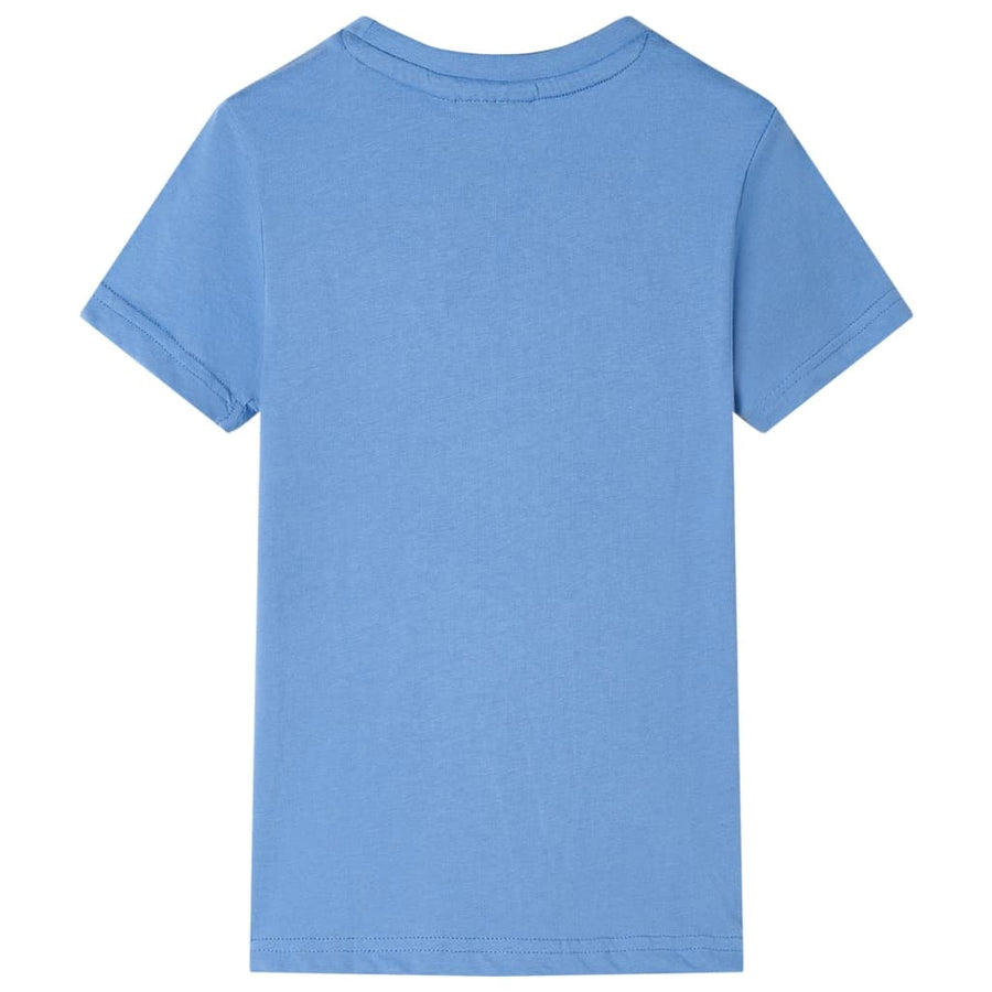 Kindershirt 104 middelblauw Blauw