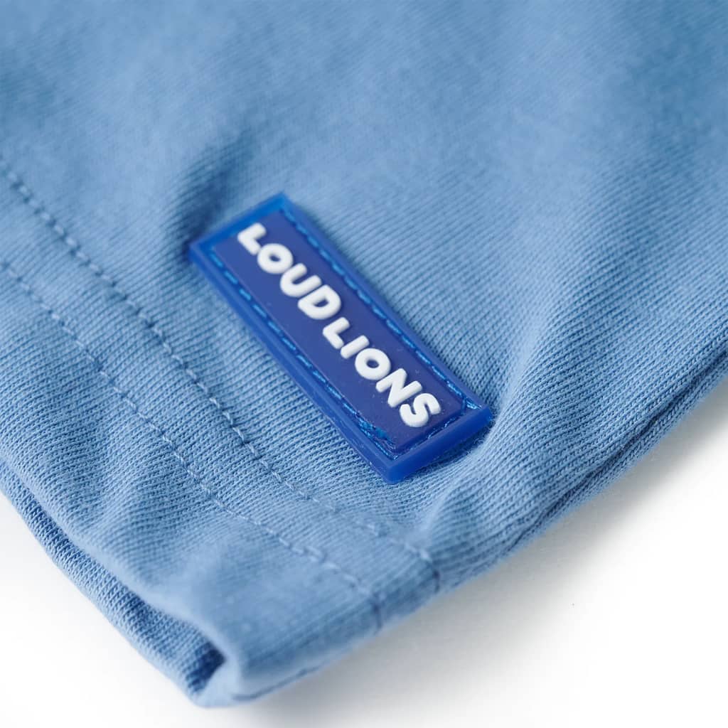 Kindershirt 104 middelblauw Blauw