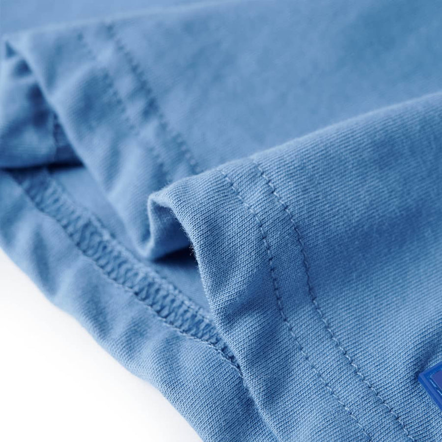 Kindershirt 104 middelblauw Blauw