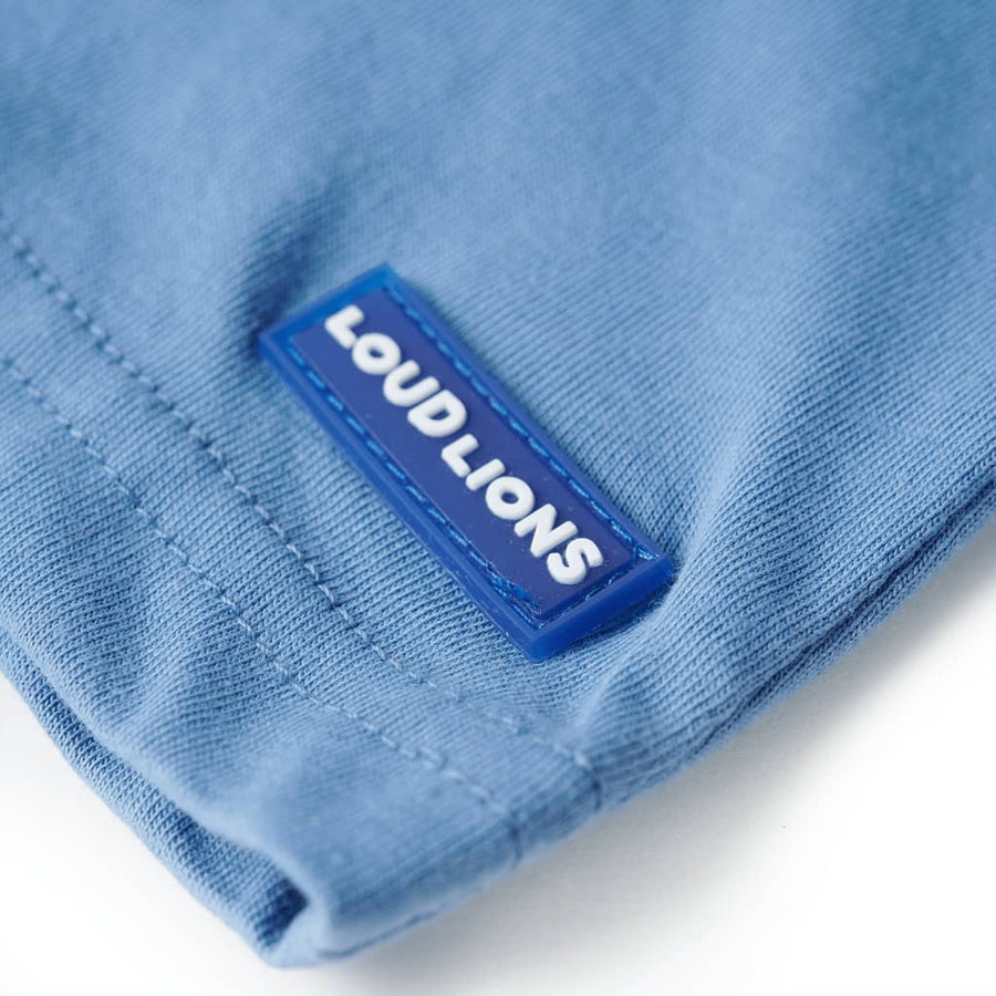 Kindershirt 128 middelblauw Blauw