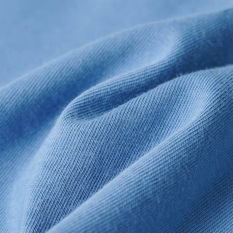 Kindershirt 128 middelblauw Blauw