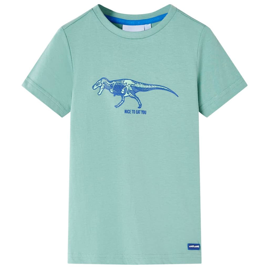 Kindershirt 128 lichtkakikleurig Kaki 128