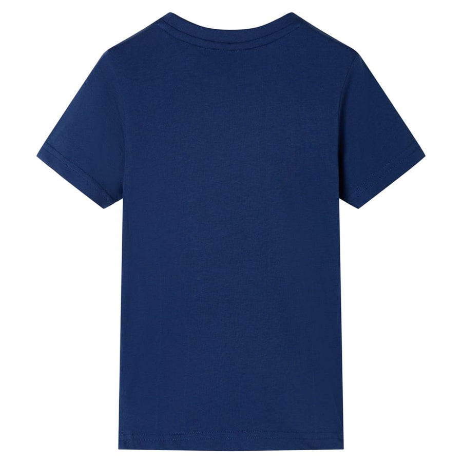 Kindershirt 116 donkerblauw Blauw