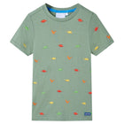 Kids' short-sleeved t-shirt 104 khaki