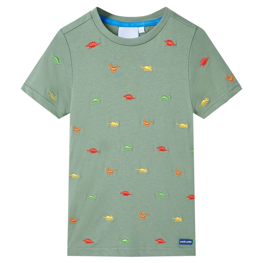 Kindershirt met korte mouwen 116 kakikleurig 116