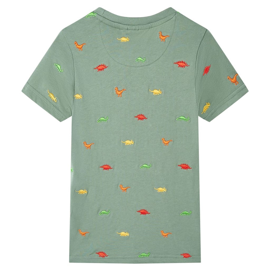 Kindershirt met korte mouwen 116 kakikleurig 116