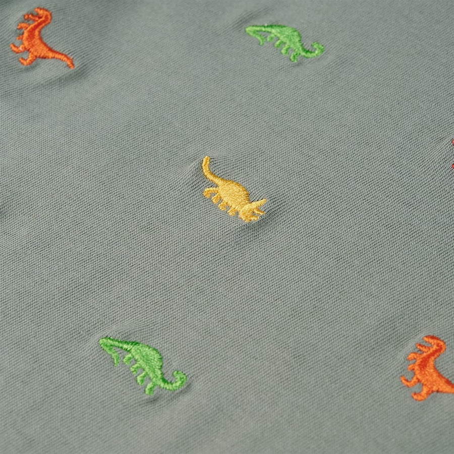 Kindershirt met korte mouwen 116 kakikleurig 116