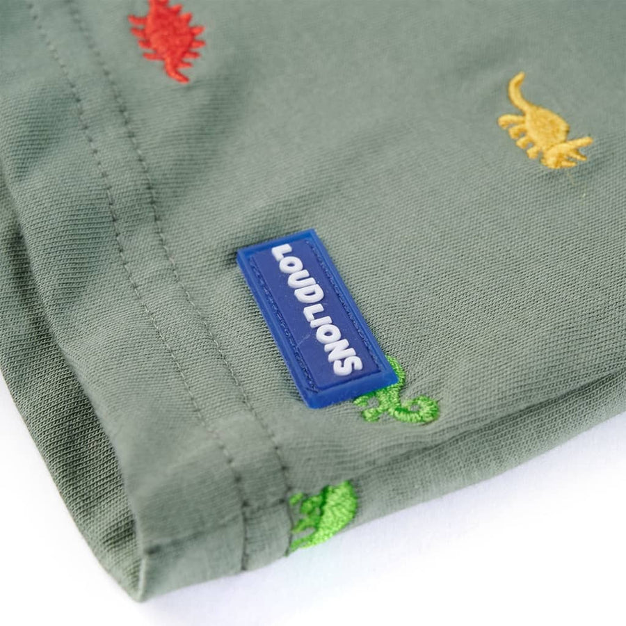 Kindershirt met korte mouwen 116 kakikleurig 116