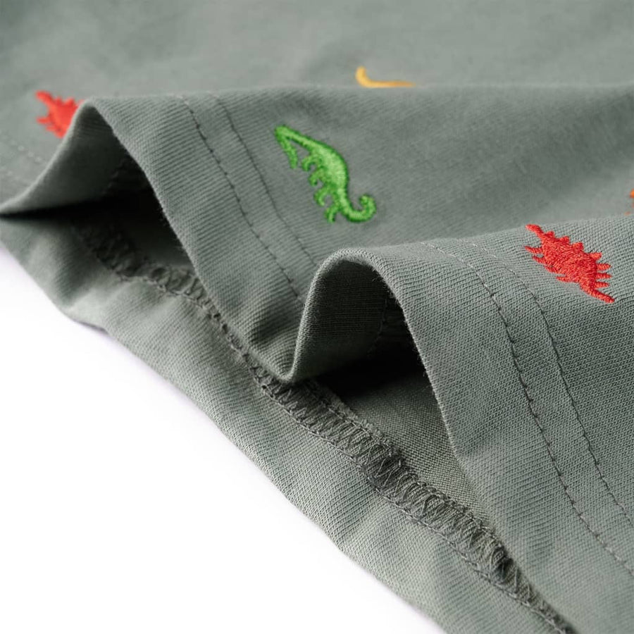 Kindershirt met korte mouwen 116 kakikleurig 116