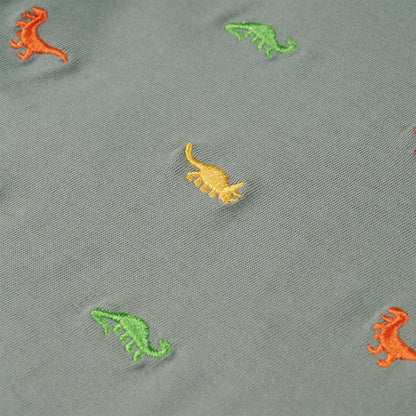 Kindershirt met korte mouwen 128 kakikleurig 128
