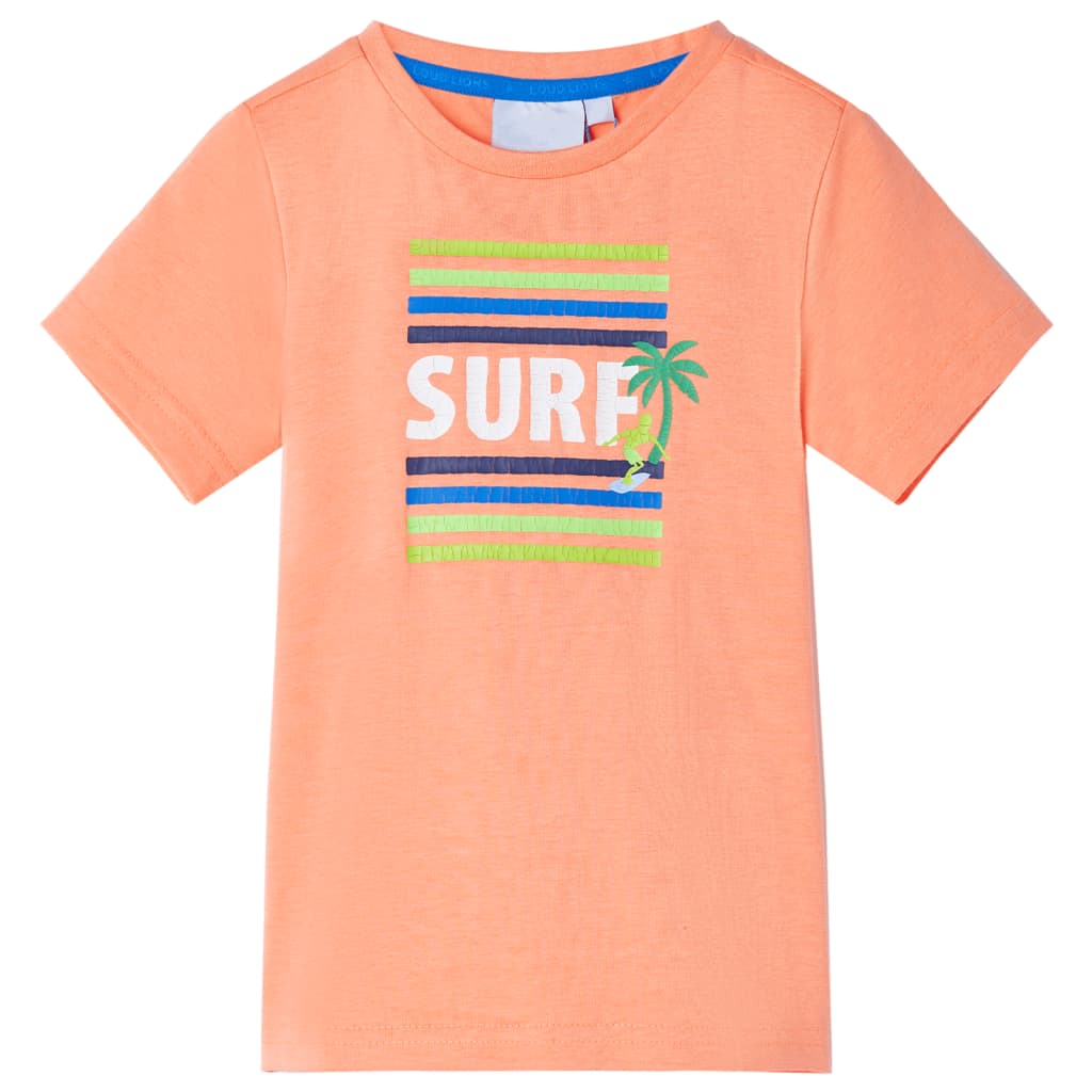 Kindershirt 128 neonoranje orange