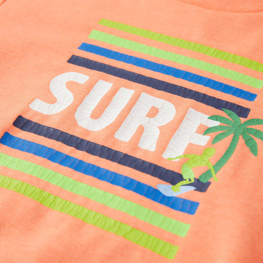 Kindershirt 128 neonoranje orange