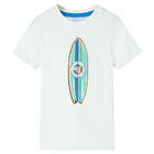 Kindershirt korte mouwen 116 ecru