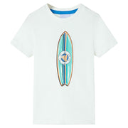 Kindershirt korte mouwen 116 ecru