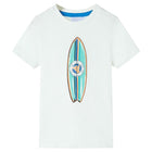 Kindershirt ecru korte mouwen 140