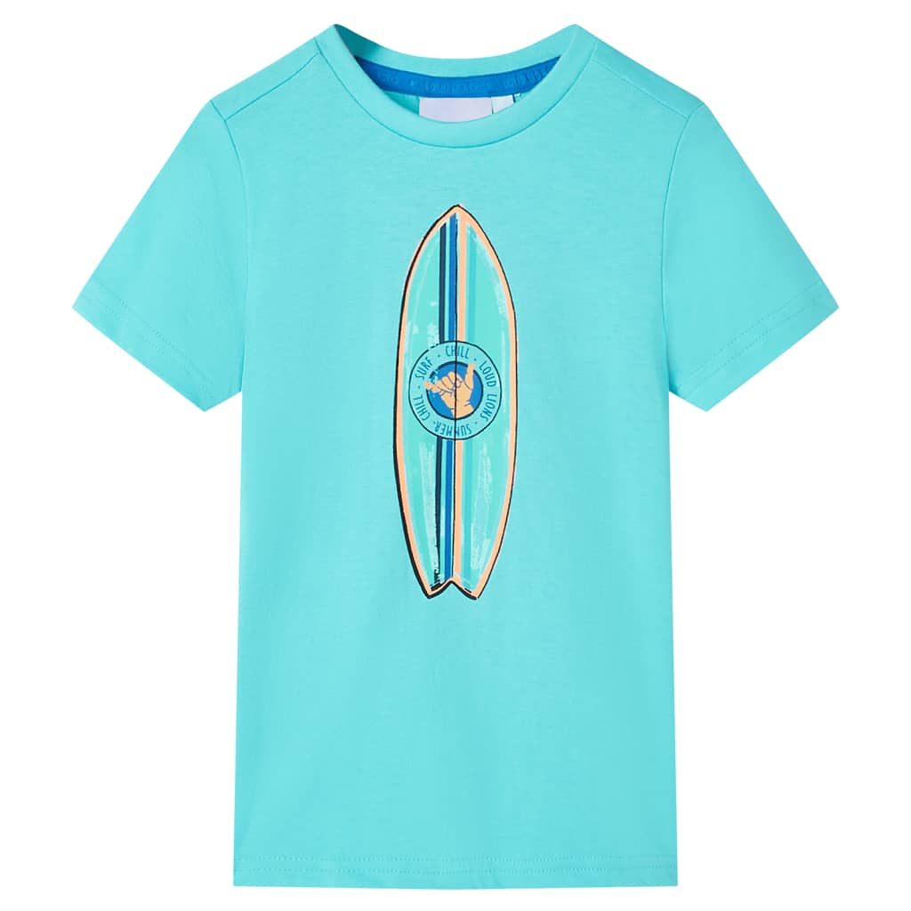Kindershirt met korte mouwen 116 zeeblauw Aqua 116