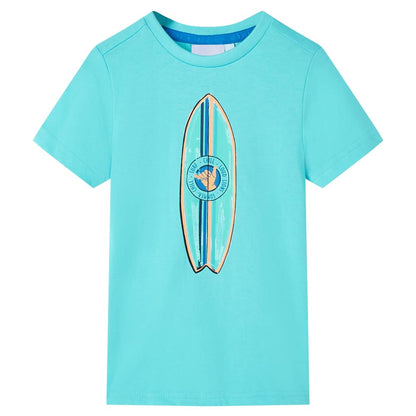 Kindershirt met korte mouwen 116 zeeblauw Aqua 116