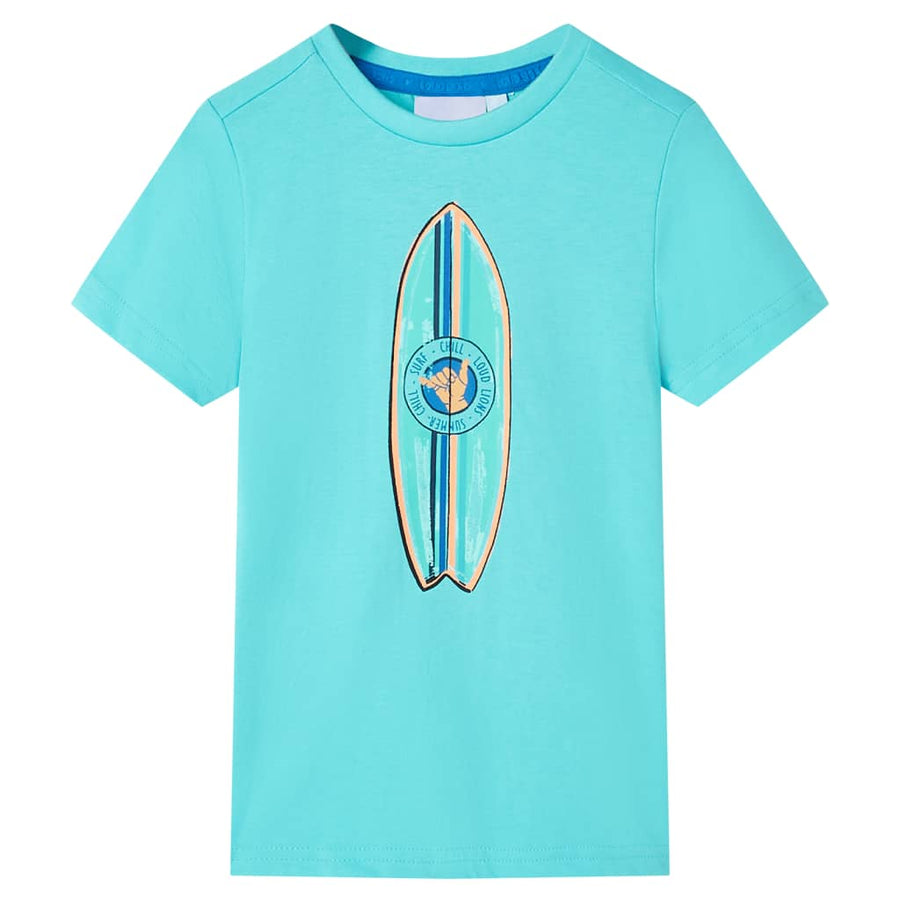 Kindershirt met korte mouwen 116 zeeblauw Aqua 116