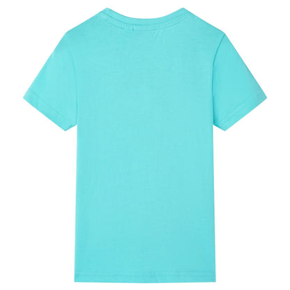 Kindershirt met korte mouwen 116 zeeblauw Aqua 116