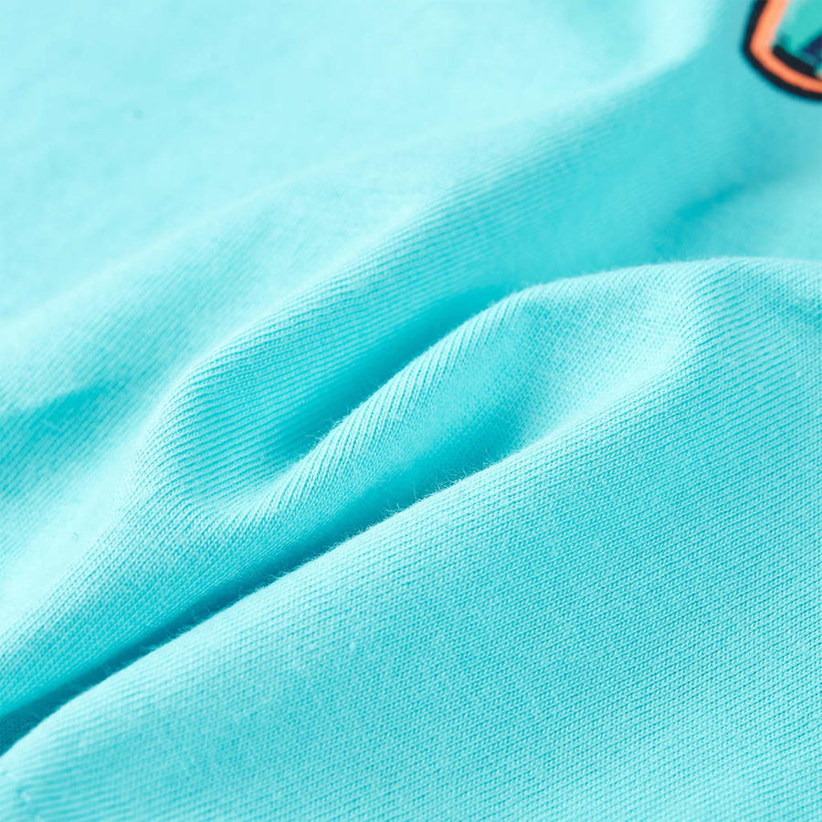 Kindershirt met korte mouwen 116 zeeblauw Aqua 116