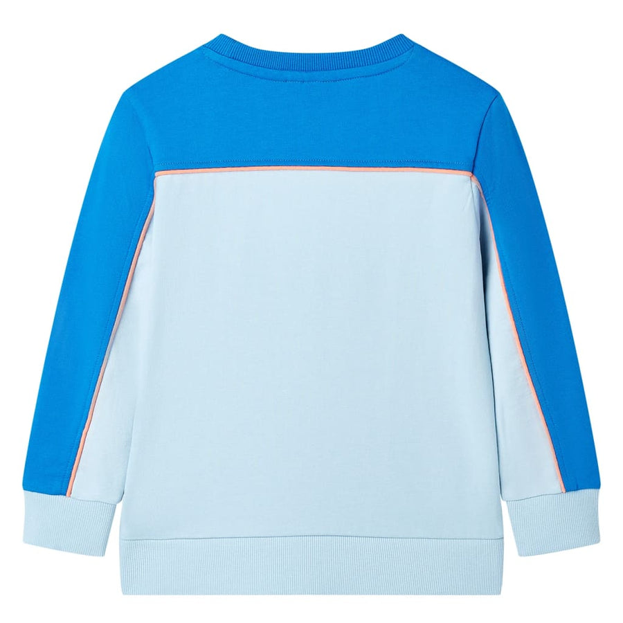 Kindertrui 104 felblauw en lichtblauw