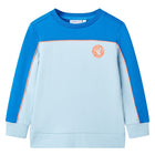 Children's jumper 116 bright blue and light blue